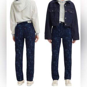NWT Levi’s 70's Wellthread  Blue Jeans High Waist Slim Straight Leg Size 28
